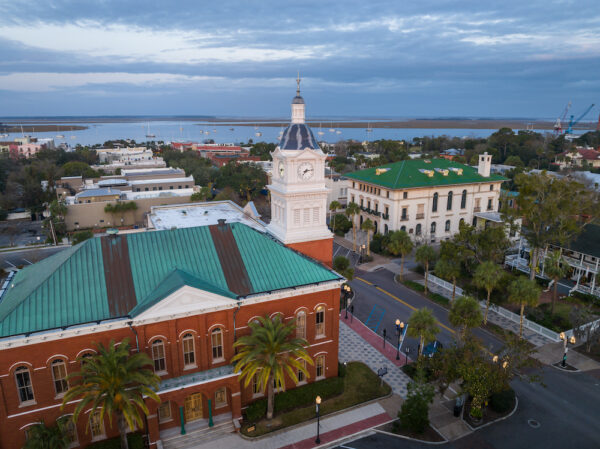 downtown Amelia Island lights