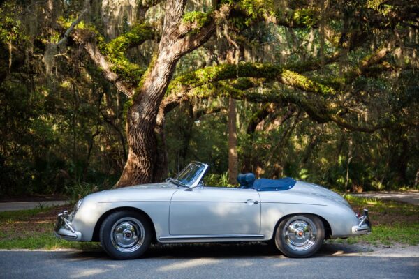 small blue car
