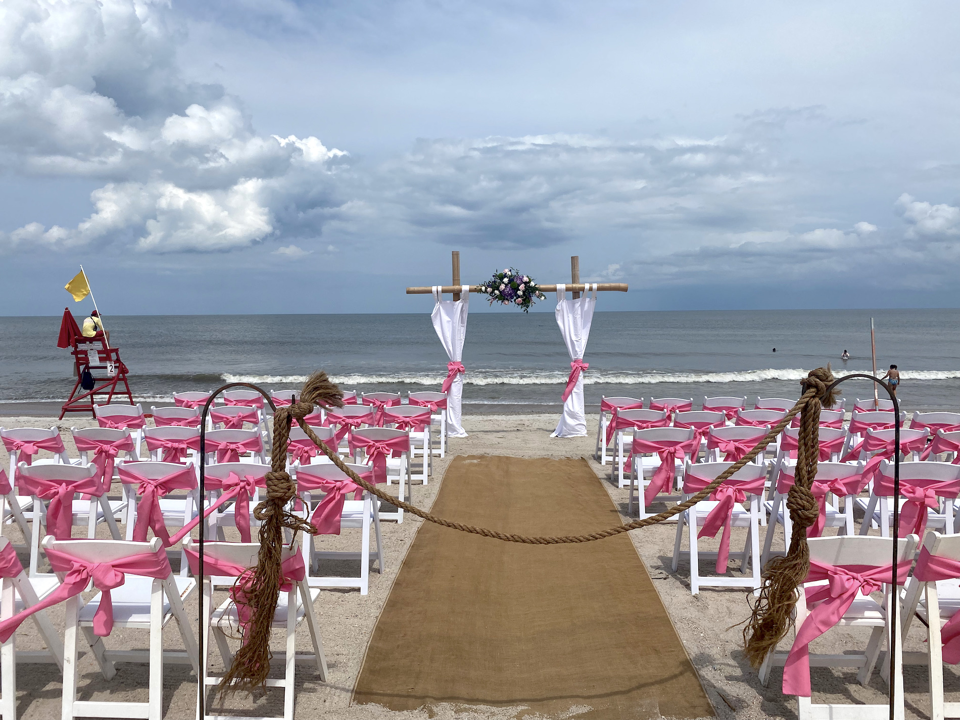 Amelia Island Beach Weddings pink