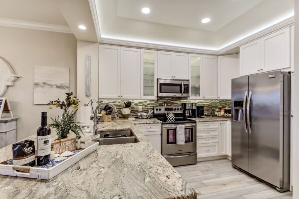 Amelia Island Getaways kitchen space with marble