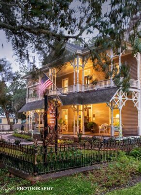 Amelia Island Williams House outdoors at dusk