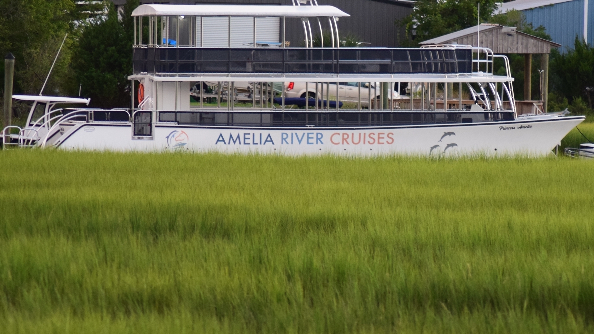 Amelia River Cruises two-deck boat