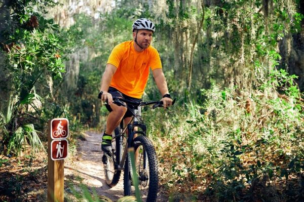 biking outdoors