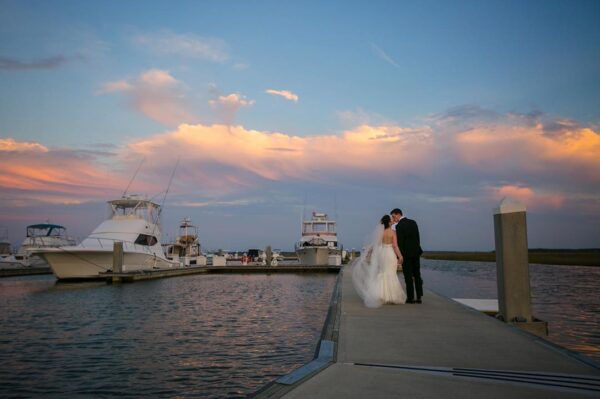 wedding on dock