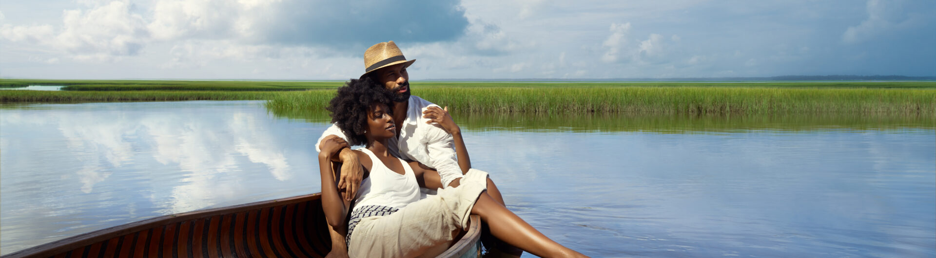 couple in canoe