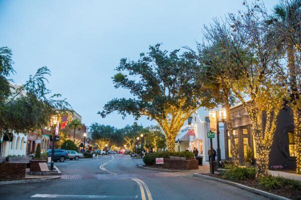 Centre Street at night