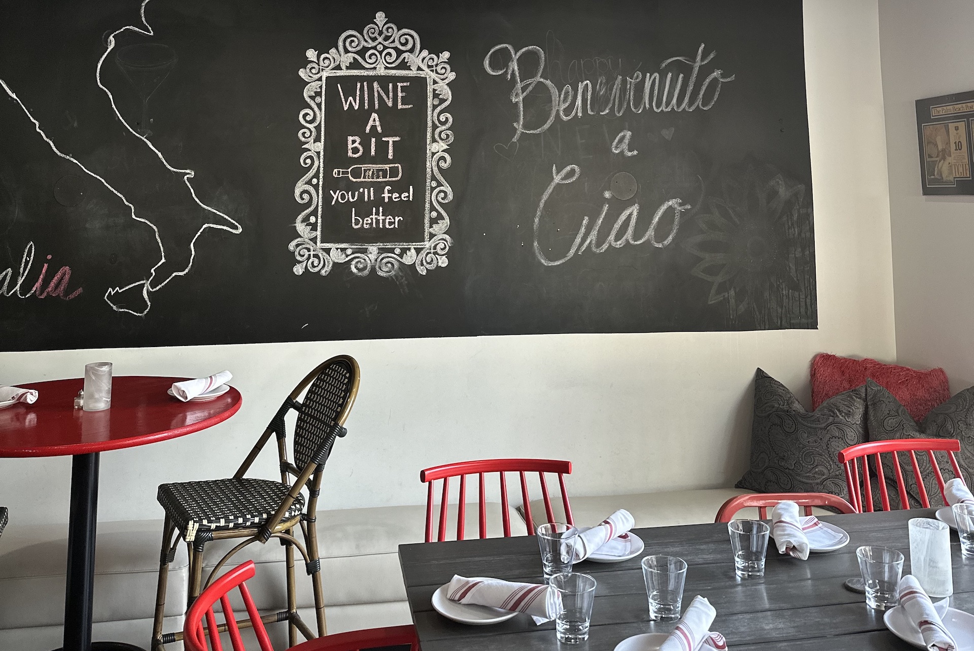 Ciao Italian Eatery chalkboard