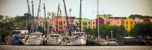 boats in downtown district