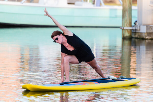Deb Cunningham Yoga on paddleboard