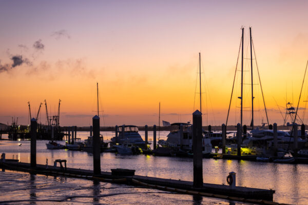downtown dock at sunset