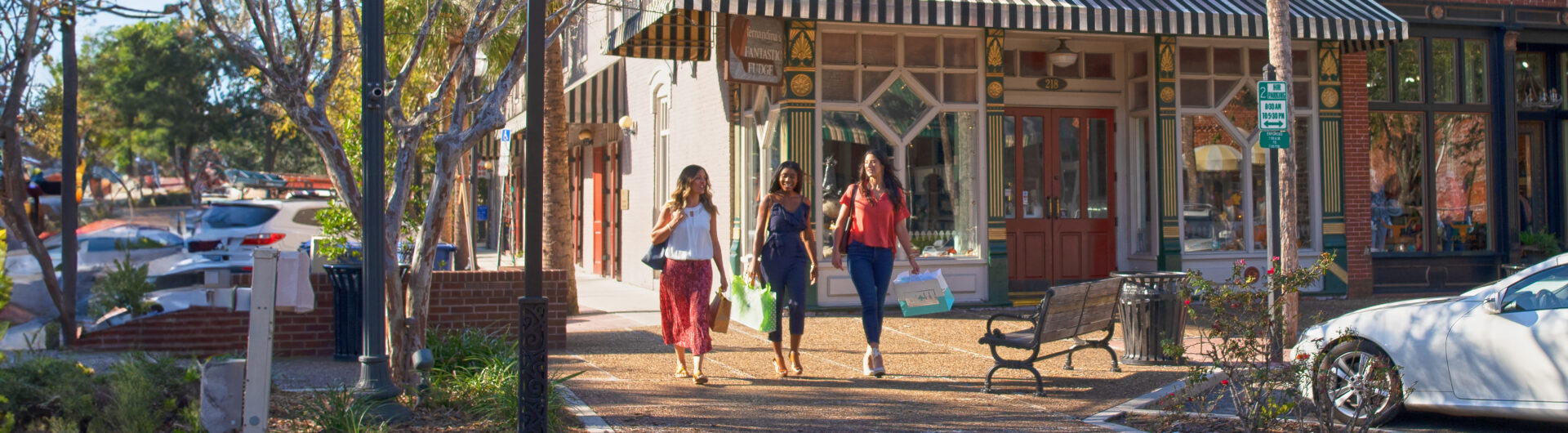 women walking on Centre Street