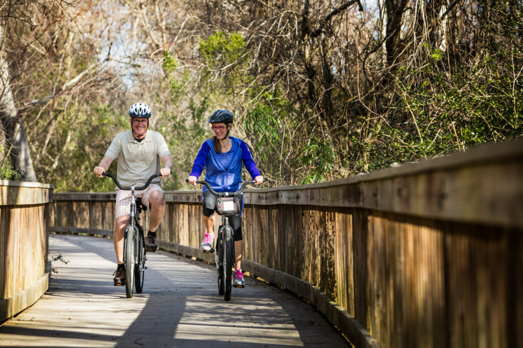 Bike riding on Egan's Creek Park Park & Greenway