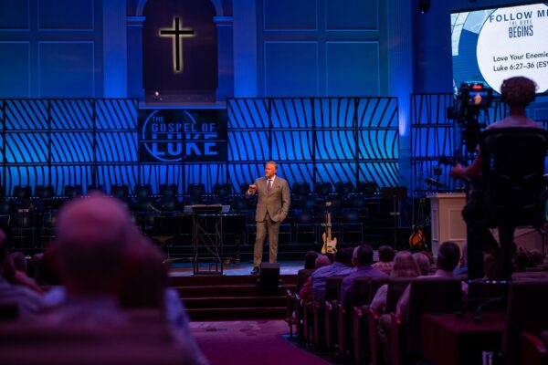 First Baptist Church service