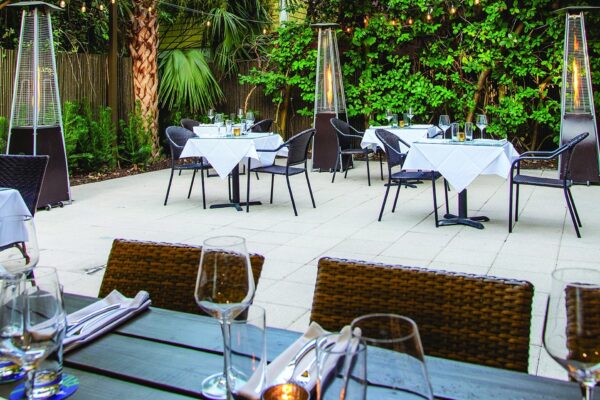 Outdoor dining at Indigo