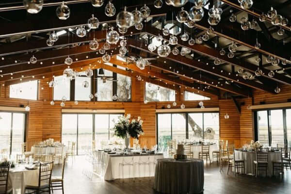 Let Destiny Design Flowers indoor wedding reception