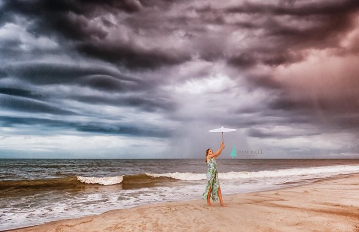 Pam Bell Photography woman with umbrella