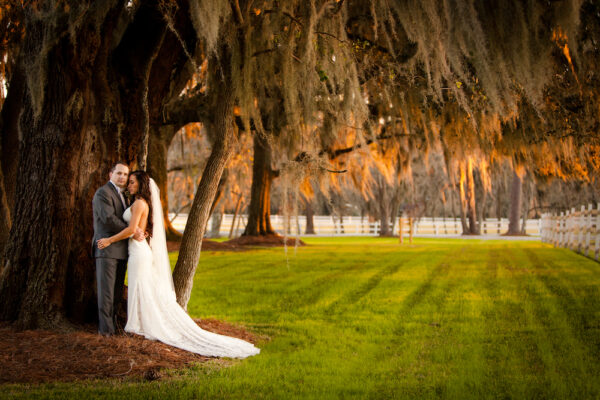 Plantation Oaks Farms couple at sunset