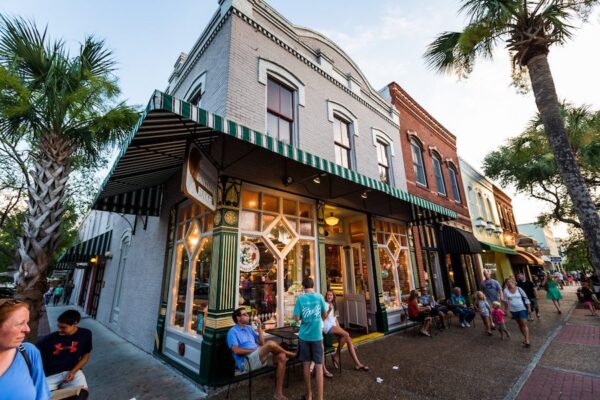 downtown shopping outdoors