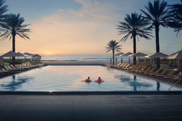romantic pool view