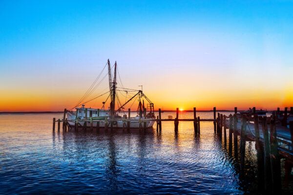 Sunset Pier Marina Harbor Horizon
