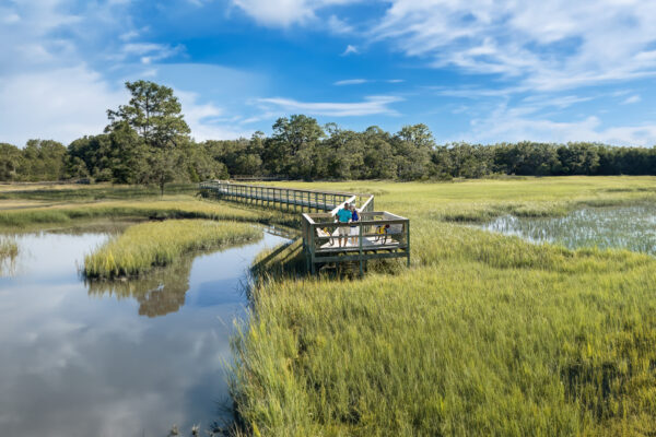 outdoor wooden boardwalk