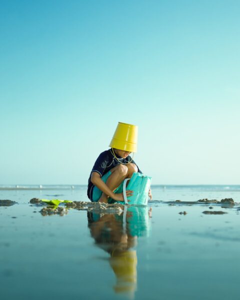 child on beach