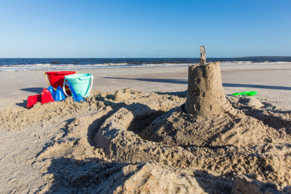 sandcastle on beach