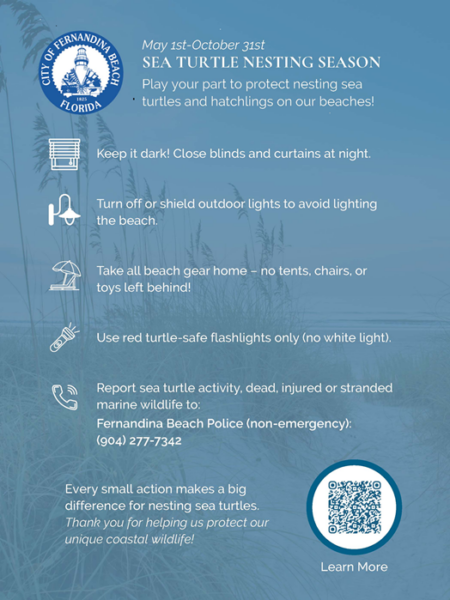 Sea Turtle Nesting Season info