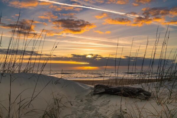 dunes at sunset