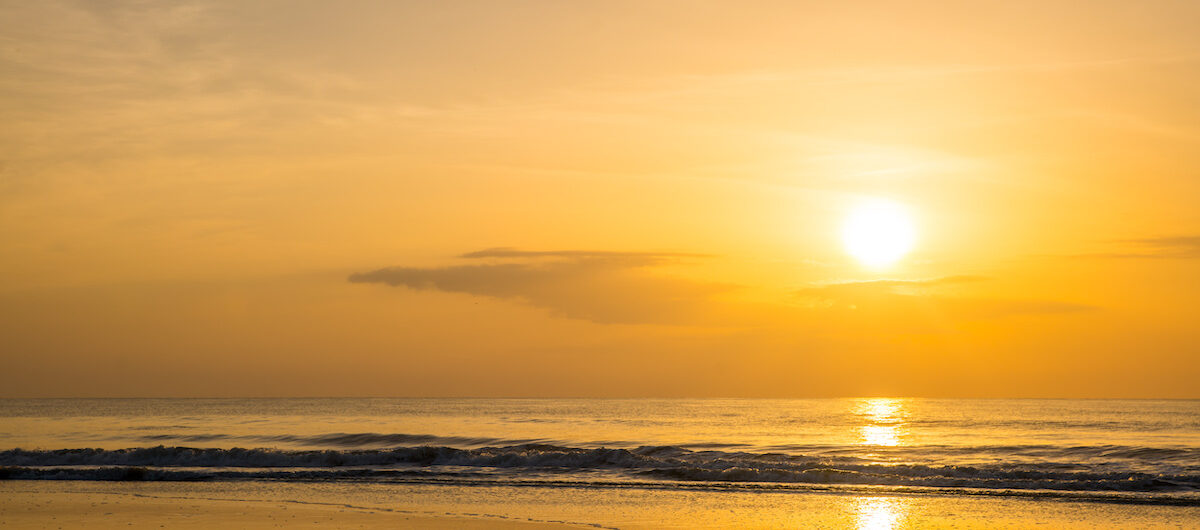 sunset over ocean