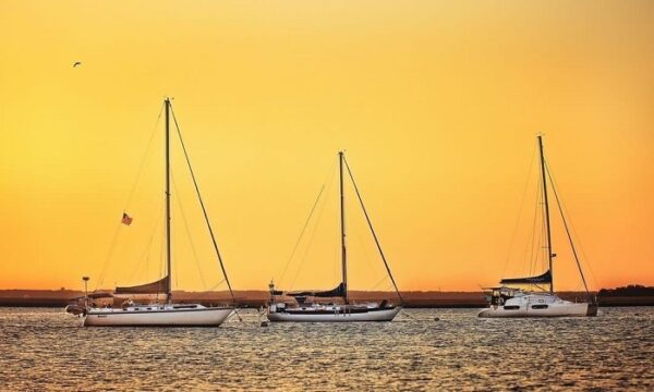 sunset at marina