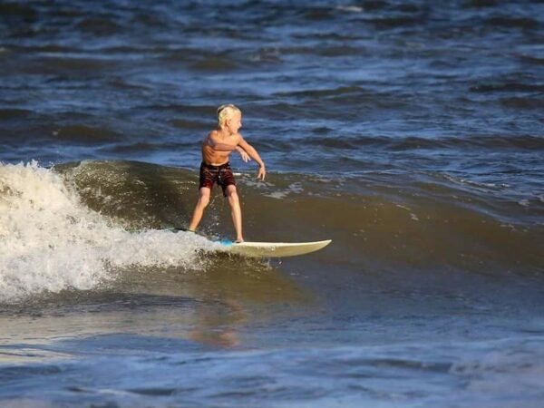boy surfing