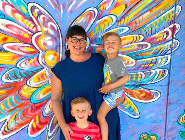 wings mural